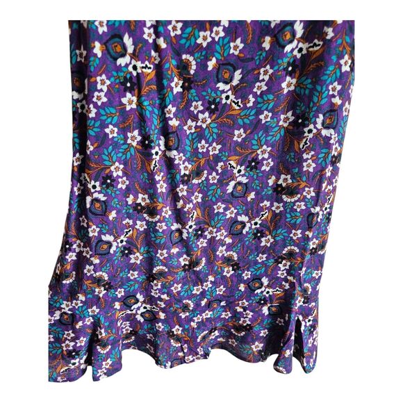 BAND OF THE FREE GYPSIES S Dress Mini Purple Floral Smocked Back NEW - Picture 5 of 7